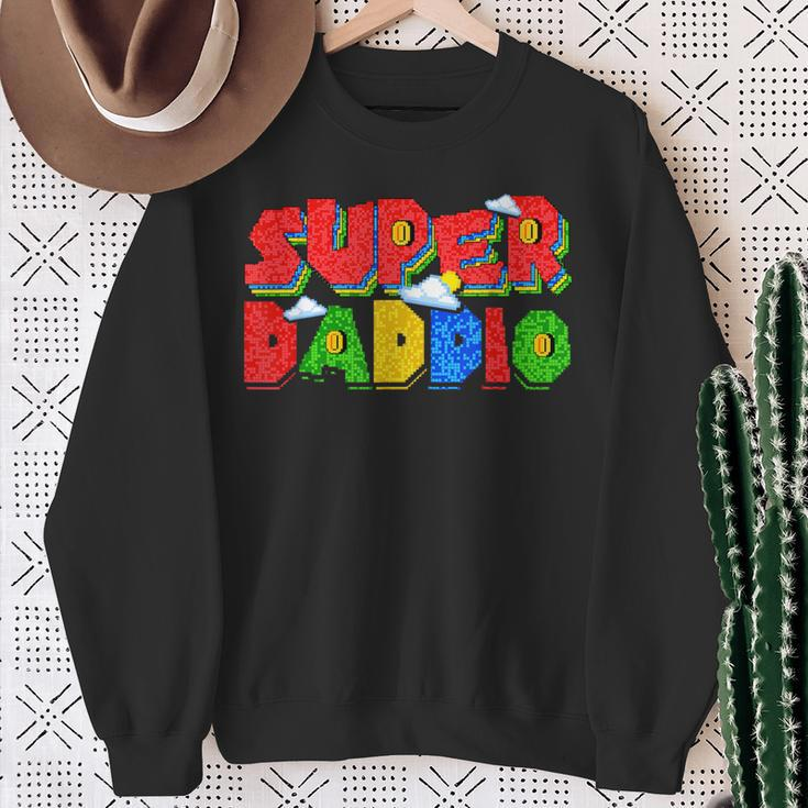 Gamer Super Dad Superhero Family Matching Game Gamer Sweatshirt Gifts for Old Women