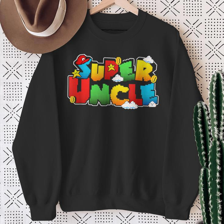 Gamer Super Uncle Family Matching Game Super Uncle Superhero Sweatshirt Gifts for Old Women