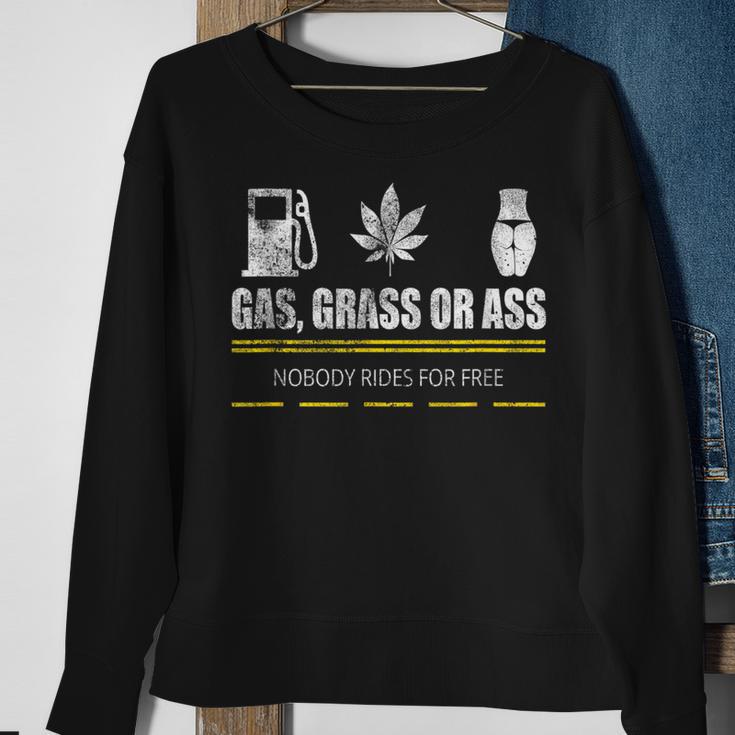 Gas Grass Or Ass Sweatshirt Gifts for Old Women