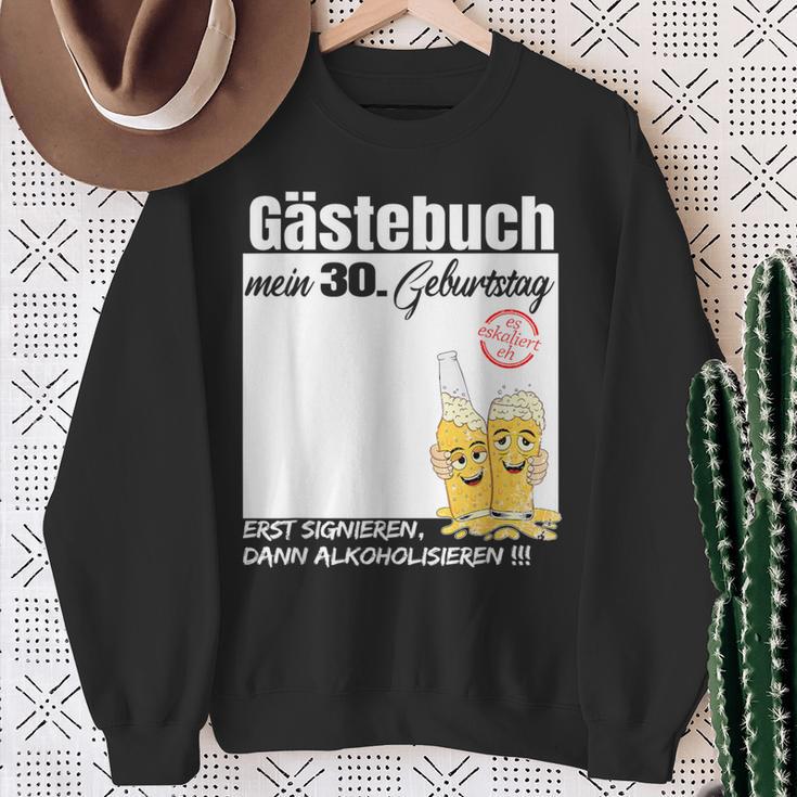 Gästebuch 30 Geburtstag Mann Frau Lustig 30 Geburtstag Deko Sweatshirt Geschenke für alte Frauen