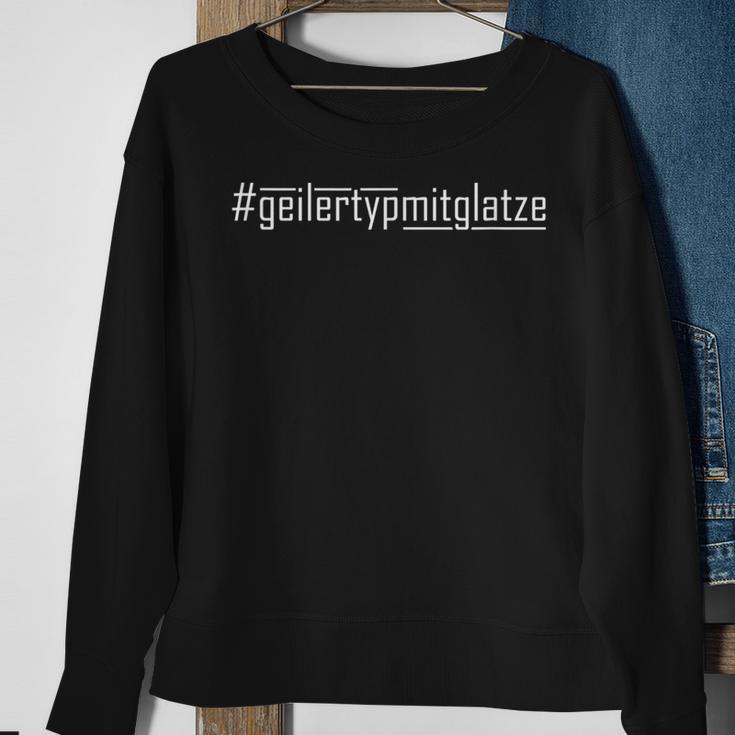 Geiler Typ Mit Bald Head Hashtag Black Sweatshirt Geschenke für alte Frauen