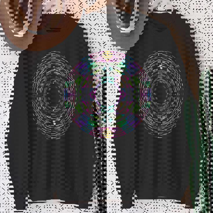 Geometric Shapes Colorful Circle Pattern Sacred Geometry Sweatshirt Gifts for Old Women