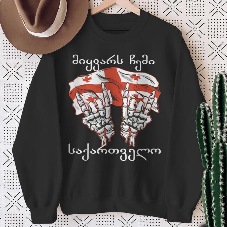 Georgia Alphabet Flag Slogan Motif Sweatshirt Geschenke für alte Frauen