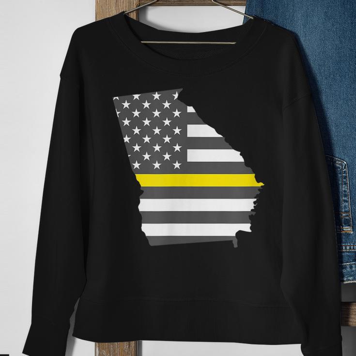 Georgia Thin Gold Line Flag Sweatshirt Gifts for Old Women