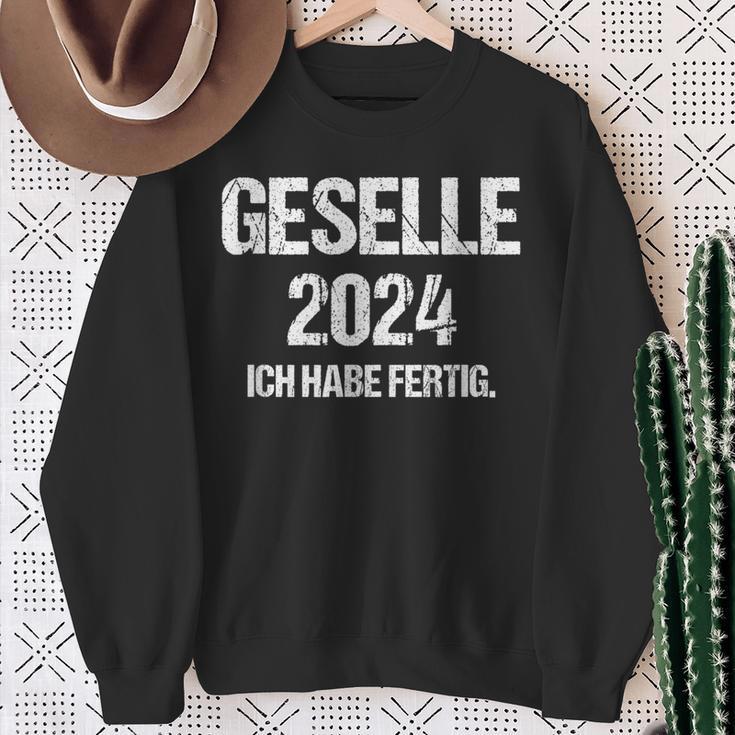 Geselle 2024 Ich Habe Fertig Prüfung Gesellenprüfung Sweatshirt Geschenke für alte Frauen