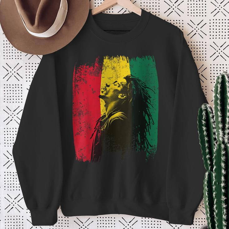 Ghanaian Flag Rastamann Reggae Dreadlocks Rasta Colors Sweatshirt Gifts for Old Women