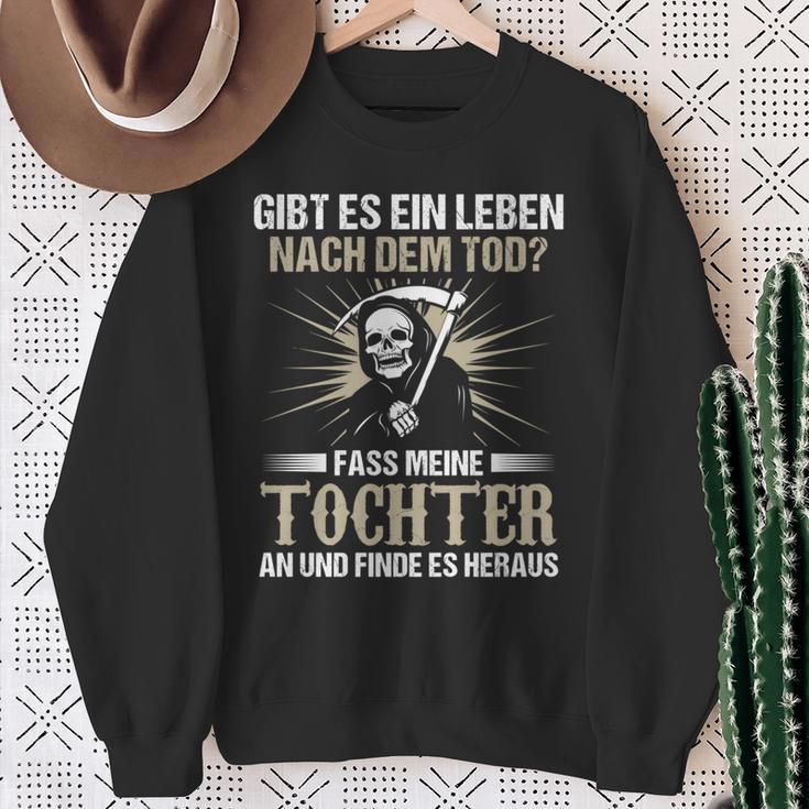 Gibt Es Ein Leben Nach Dem Todater Papa Tochter Geschenk Sweatshirt Geschenke für alte Frauen