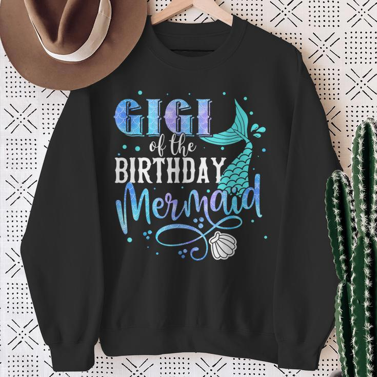 Gigi Of The Birthday Mermaid Family Matching Party Squad Sweatshirt Gifts for Old Women