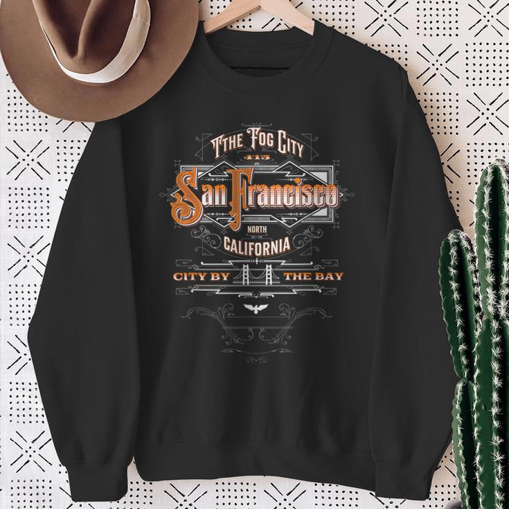 Golden Gate Bridge San Francisco California The Fog City Sweatshirt Gifts for Old Women