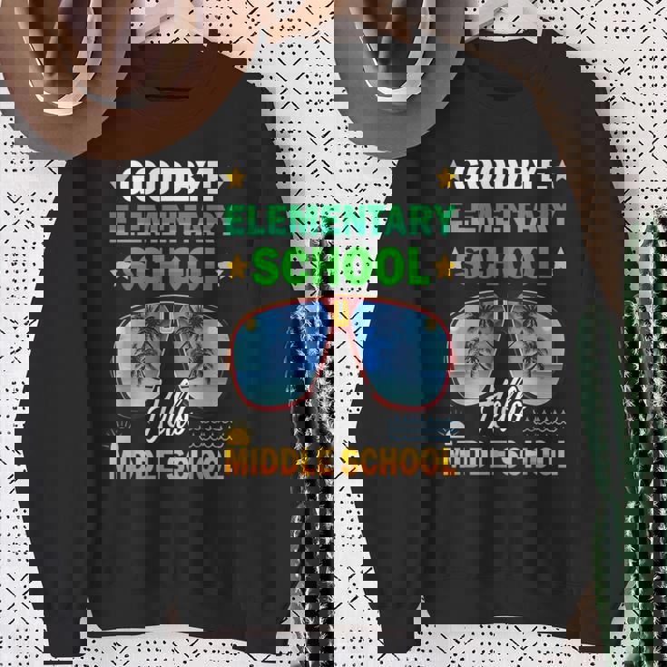 Goodbye Elementary School On My Way To Middle School Boys Sweatshirt Gifts for Old Women