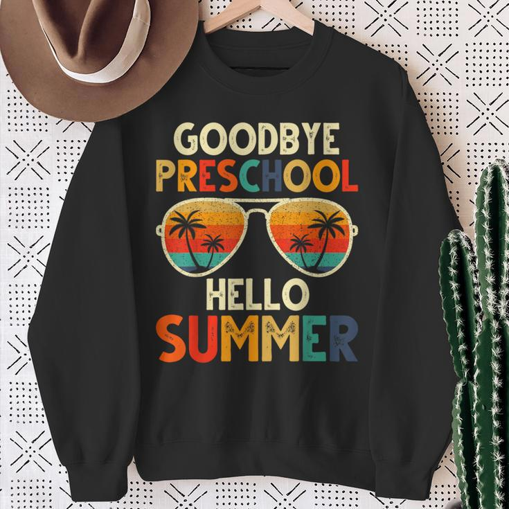 Goodbye Preschool Hello Summer Pre-K Graduation Sweatshirt Gifts for Old Women
