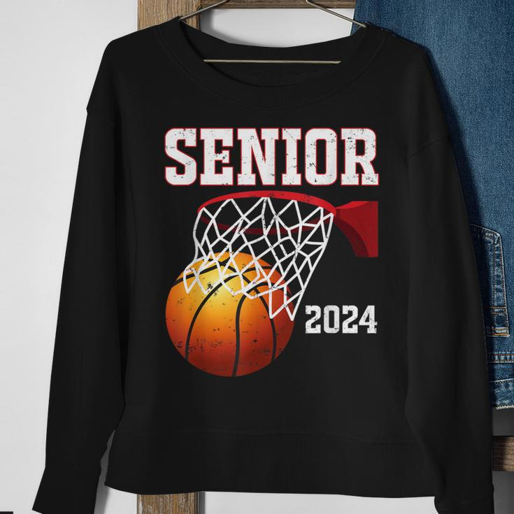 Graduate Senior Class Of 2024 Basketball Player Graduation Sweatshirt Gifts for Old Women