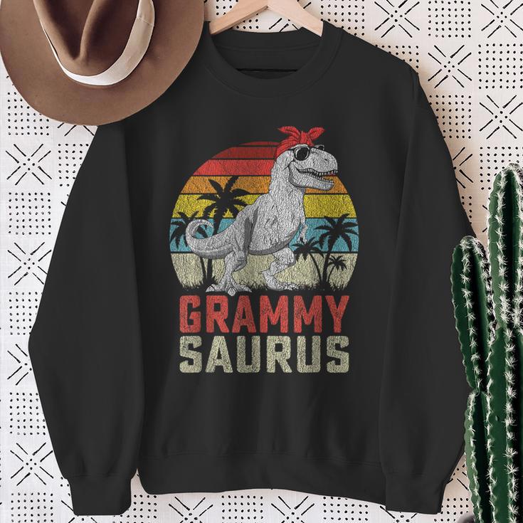 GrammysaurusRex Dinosaur Grammy Saurus Mother's Family Sweatshirt Gifts for Old Women