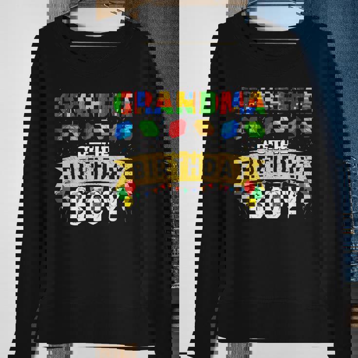 Grandma Of The Birthday Boy Building Blocks Master Builder Sweatshirt Gifts for Old Women