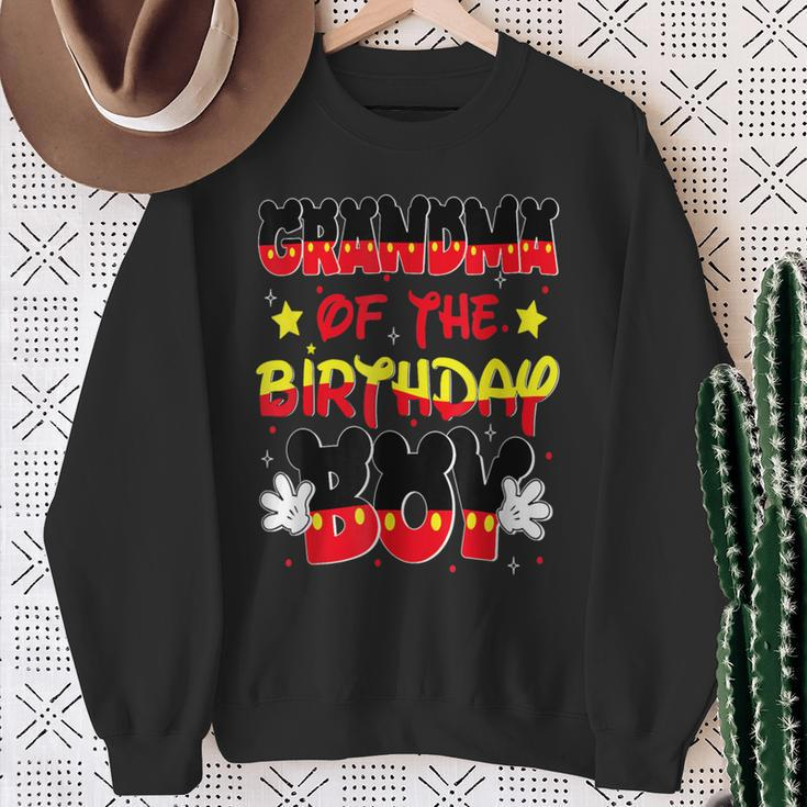 Grandma Of The Birthday Boy Mouse Family Matching Sweatshirt Gifts for Old Women