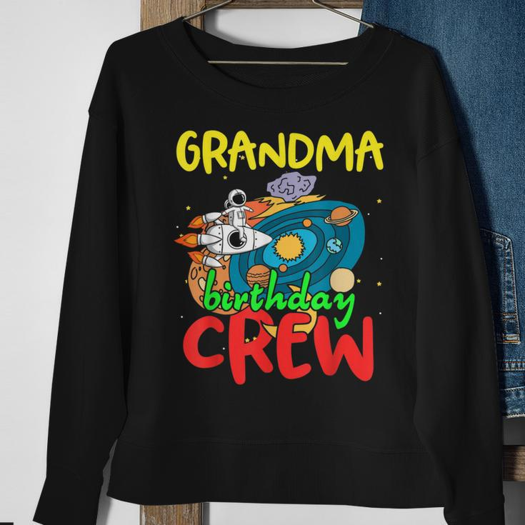 Grandma Birthday Crew Outer Space Planets Universe Party Sweatshirt Gifts for Old Women