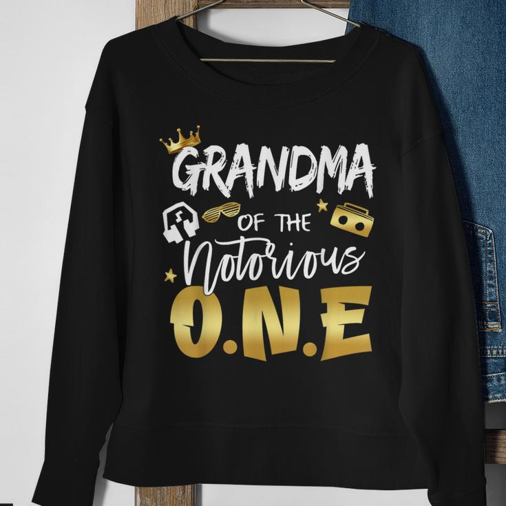 Grandma Of The Notorious One 1St Birthday School Hip Hop Sweatshirt Gifts for Old Women