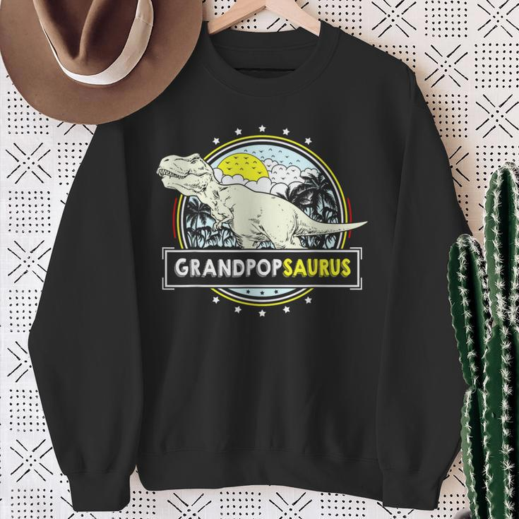 GrandpopsaurusRex Dinosaur Grandpop Fathers Day Grandpop Sweatshirt Gifts for Old Women