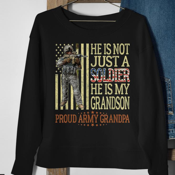My Grandson Is A Soldier Proud Army Grandpa Grandfather Sweatshirt Gifts for Old Women