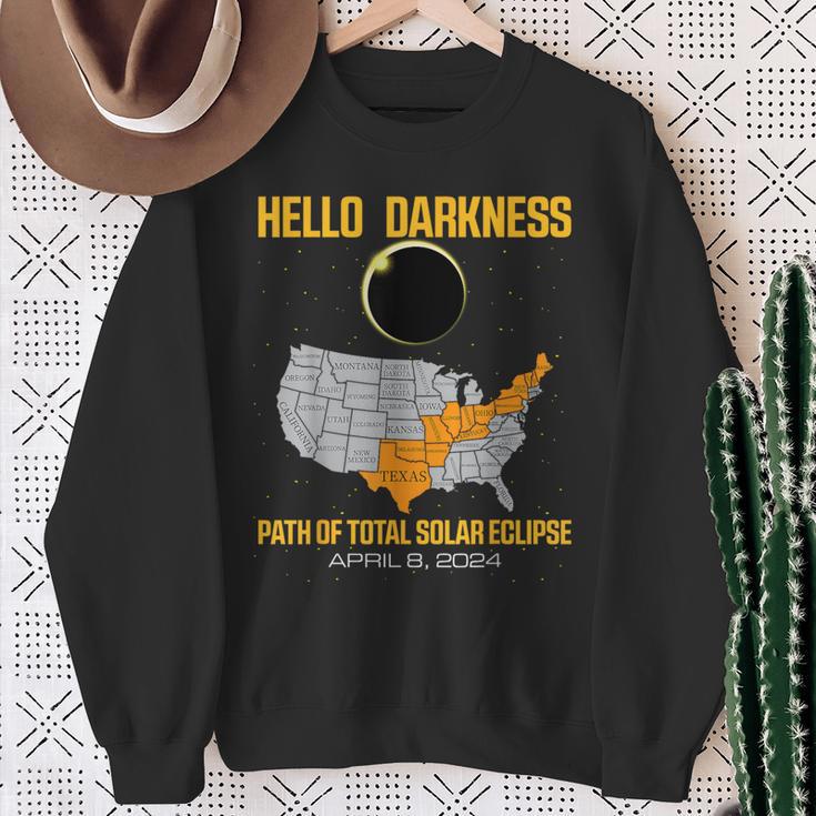 Great North American Path Of Total Solar Eclipse In April 08 Sweatshirt Gifts for Old Women