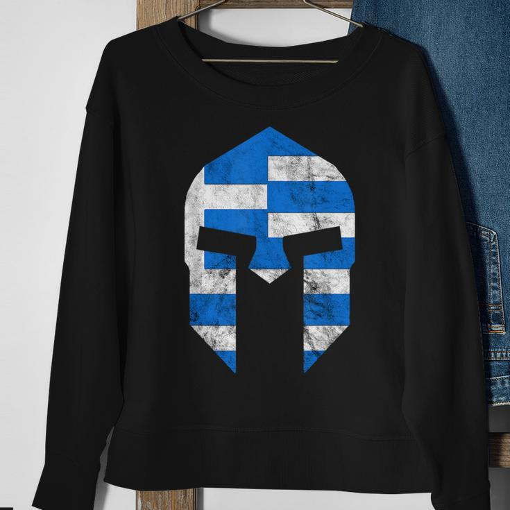 Greek Gladiators Spartan Helmet Greece Sparta Sweatshirt Gifts for Old Women