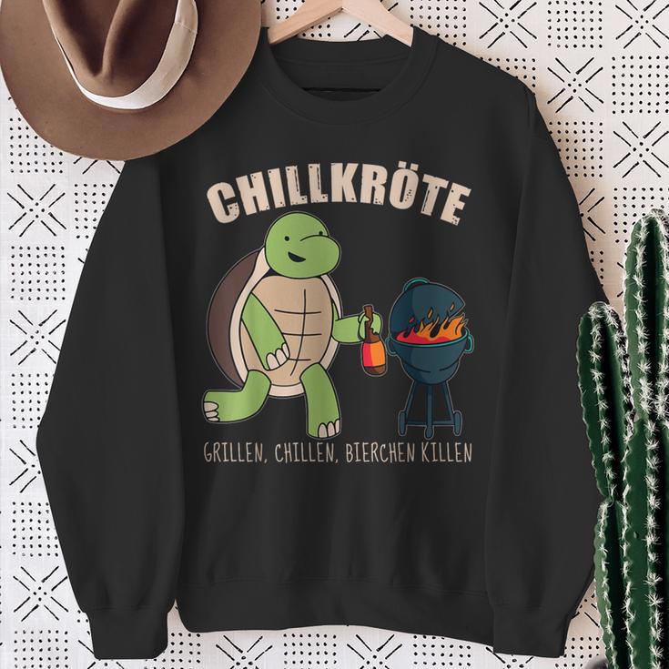 Grillen Chillen Bierchen Killen S Sweatshirt Geschenke für alte Frauen