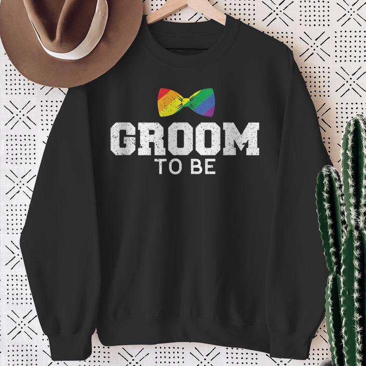 Groom Lgbt Gay Wedding Bachelor Sweatshirt Gifts for Old Women
