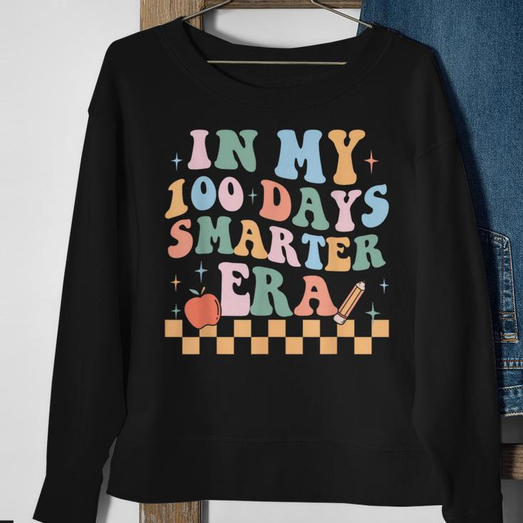 Groovy In My 100 Days Smarter Era 100 Days Of School Teacher Sweatshirt Gifts for Old Women