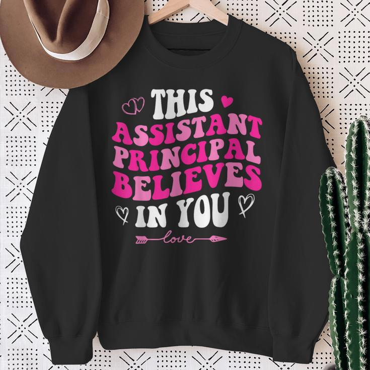 Groovy This Assistant Principal Believes In You School Squad Sweatshirt Gifts for Old Women