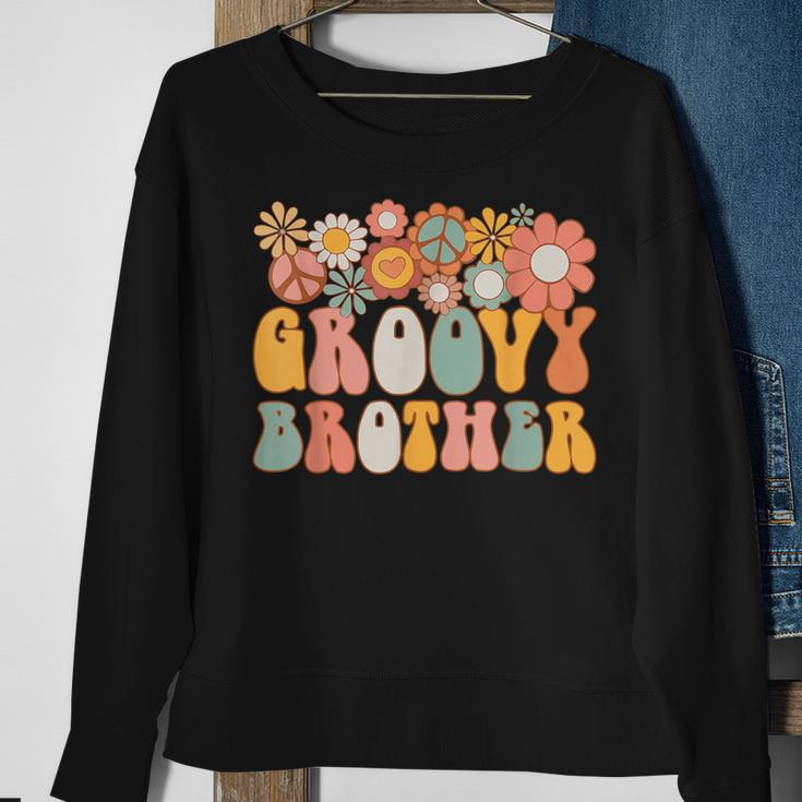 Groovy Brother Retro 60S 70S Hippie Family Matching Big Bro Sweatshirt Gifts for Old Women