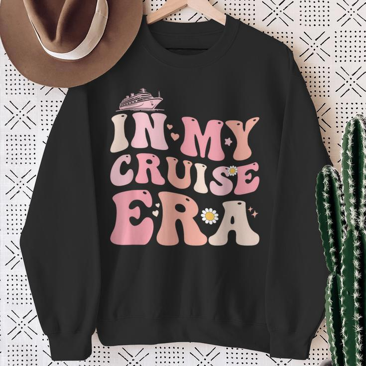 Groovy In My Cruise Era Family Vacation Cruise Lover Sweatshirt Gifts for Old Women