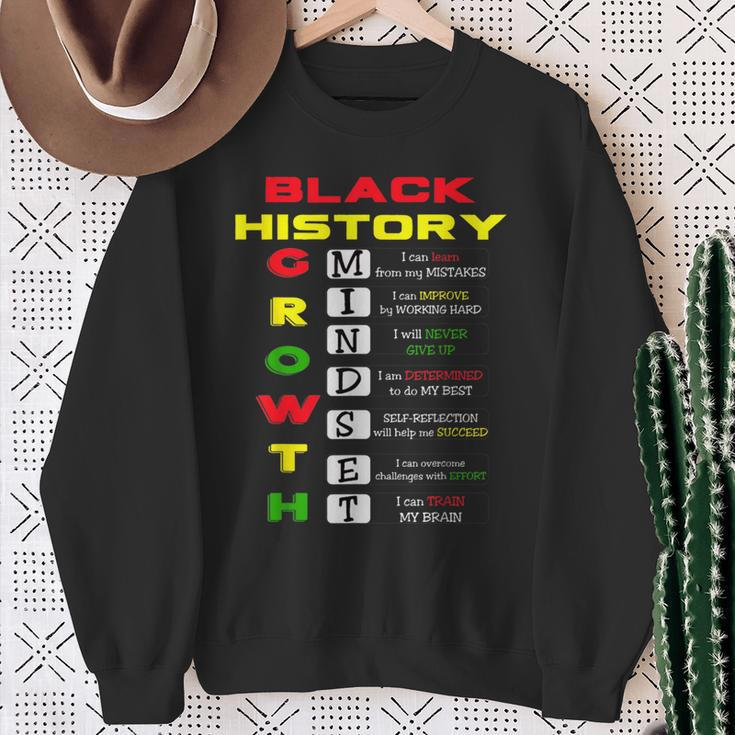 Growth Mindset Definition Cool Black History Month 2024 Sweatshirt Gifts for Old Women