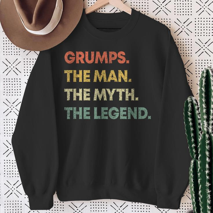 Grumps The Man The Myth The Legend Father's Day Grandfather Sweatshirt Gifts for Old Women