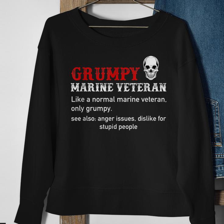 Grumpy Marine Veteran For Veterans Day Sweatshirt Gifts for Old Women