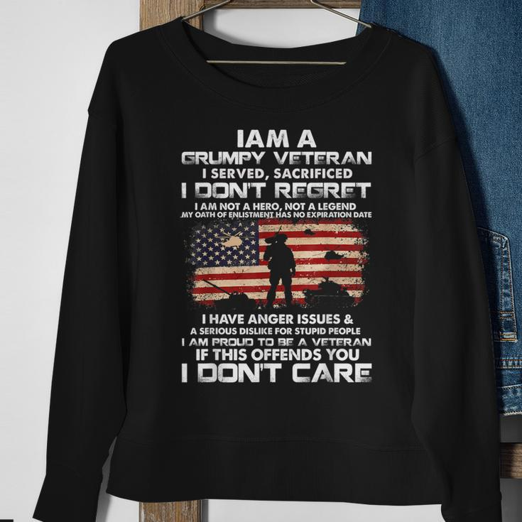 I Am A Grumpy Veteran I Served I Sacrificed Veteran Day Sweatshirt Gifts for Old Women