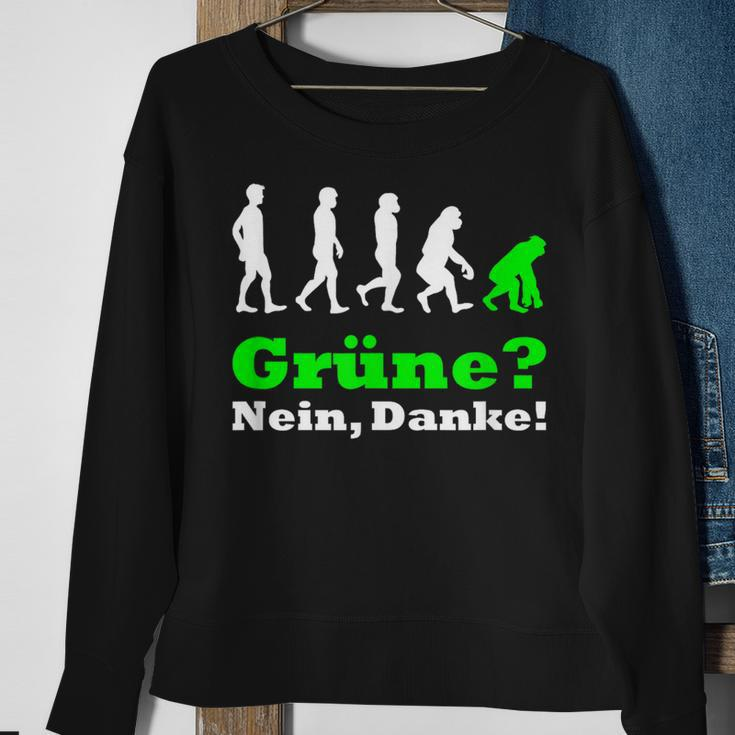 Grüne Nein Danke German Black Sweatshirt Geschenke für alte Frauen