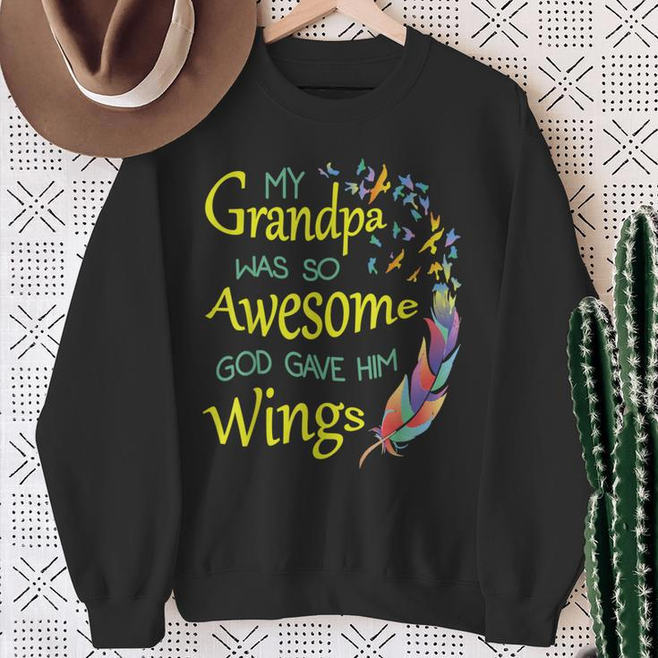 Guardian Angel Grandpa In Memory Of My Grandpa Sweatshirt Gifts for Old Women
