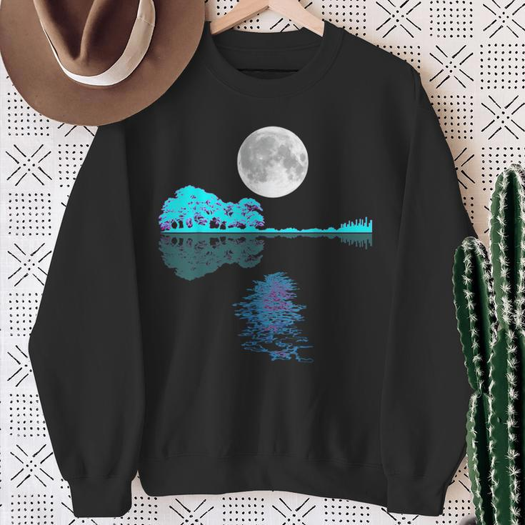 Guitar Lake Shadow Love Guitar Musician Guitar Graphic Sweatshirt Gifts for Old Women
