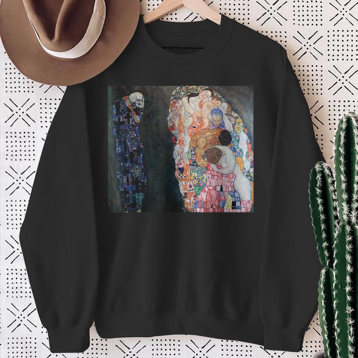 Gustav Klimt's Death And Life Famous Painting Sweatshirt Gifts for Old Women