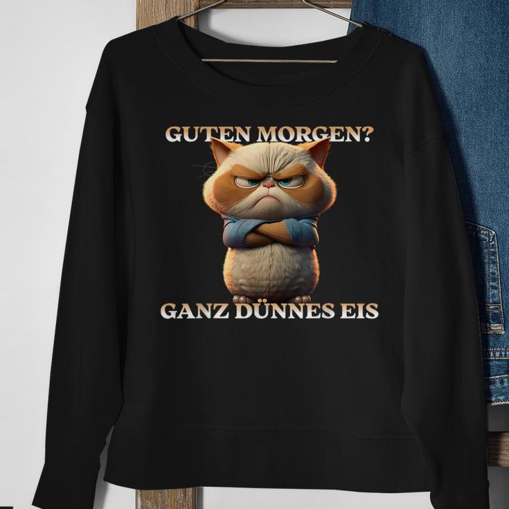 Guten Morgen Ganz Thin Ice Guten Morgen Ganz Thin Ice Black Sweatshirt Geschenke für alte Frauen