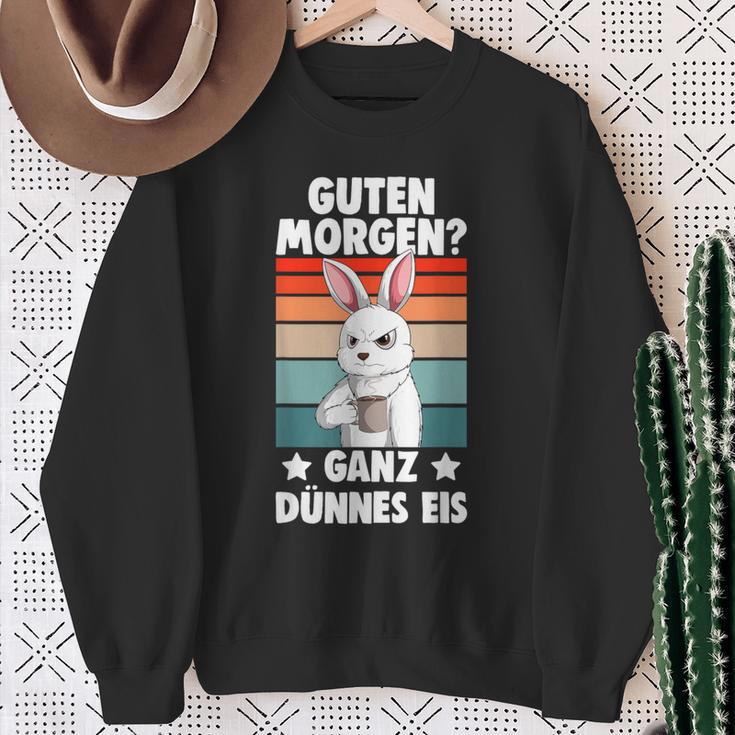 Guten Morgen Ganz Thin Ice Cream Rabbit S Sweatshirt Geschenke für alte Frauen