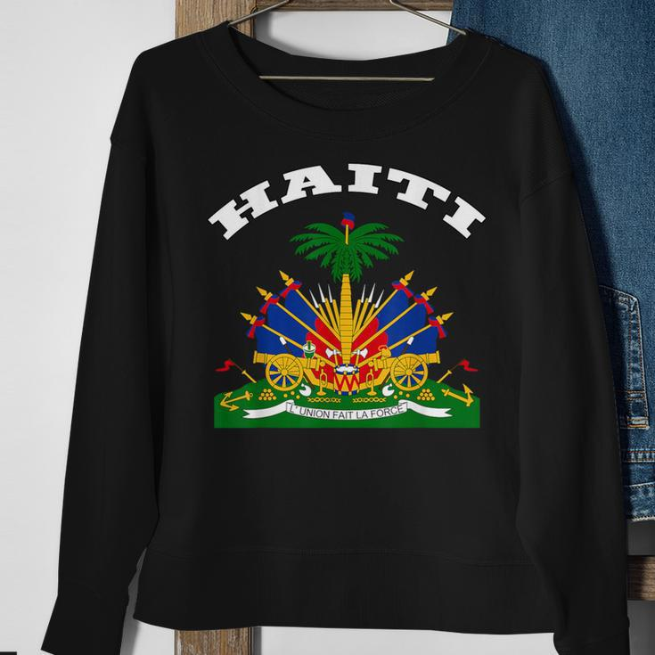Haiti Coat Of Arms Flag Souvenir Port-Au-Prince Sweatshirt Gifts for Old Women