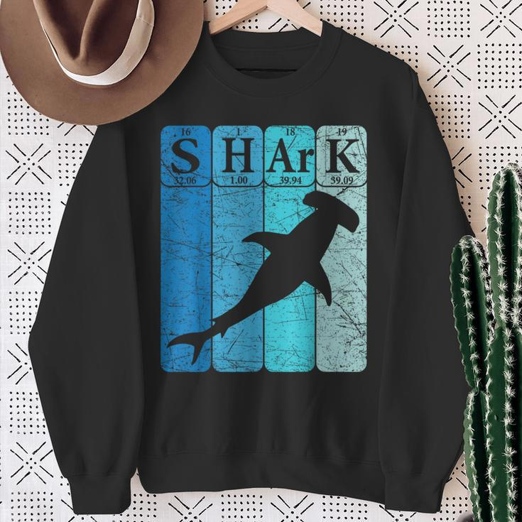Hammerhead Shark Periodic Table Elements Retro Shark Sweatshirt Gifts for Old Women