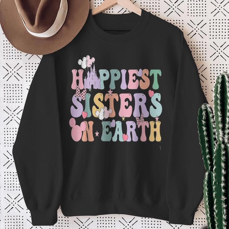 Happiest Sisters On The Earth Happy Birthday Sister Sister Sweatshirt Gifts for Old Women