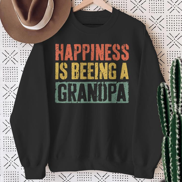 Happiness Is Being A Grandpa Father's Day Sweatshirt Gifts for Old Women