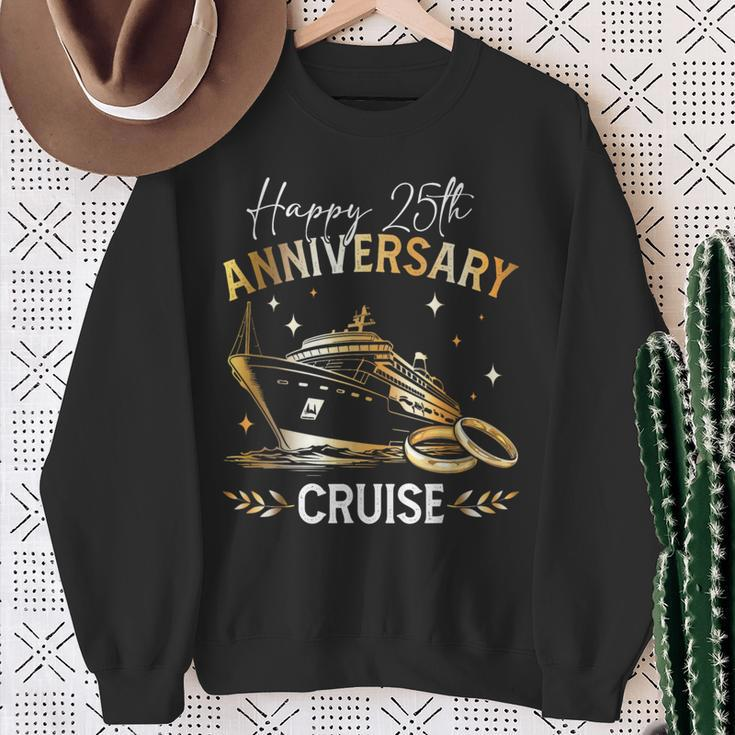 Happy 25Th Anniversary Cruise Wedding Matching Sweatshirt Gifts for Old Women