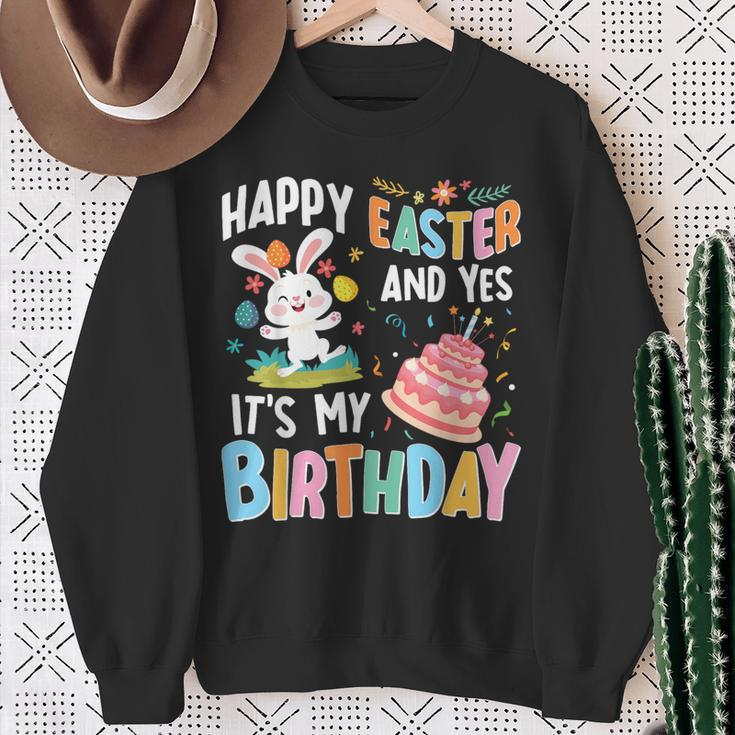 Happy Easter It's My Birthday Bunny Toddler Boys Girls Sweatshirt Gifts for Old Women