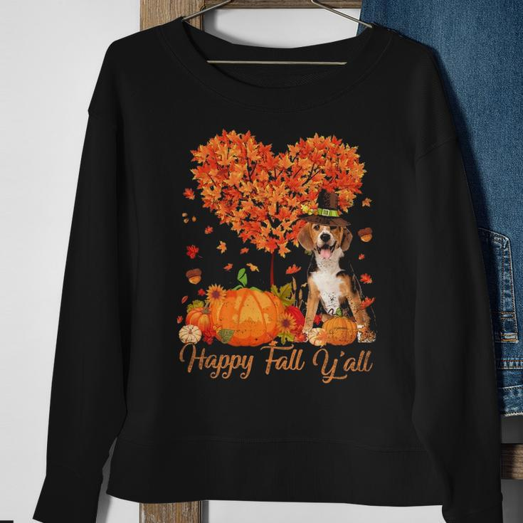 Happy Fall Y'all Beagle Dog Pumpkin Thanksgiving Sweatshirt Gifts for Old Women