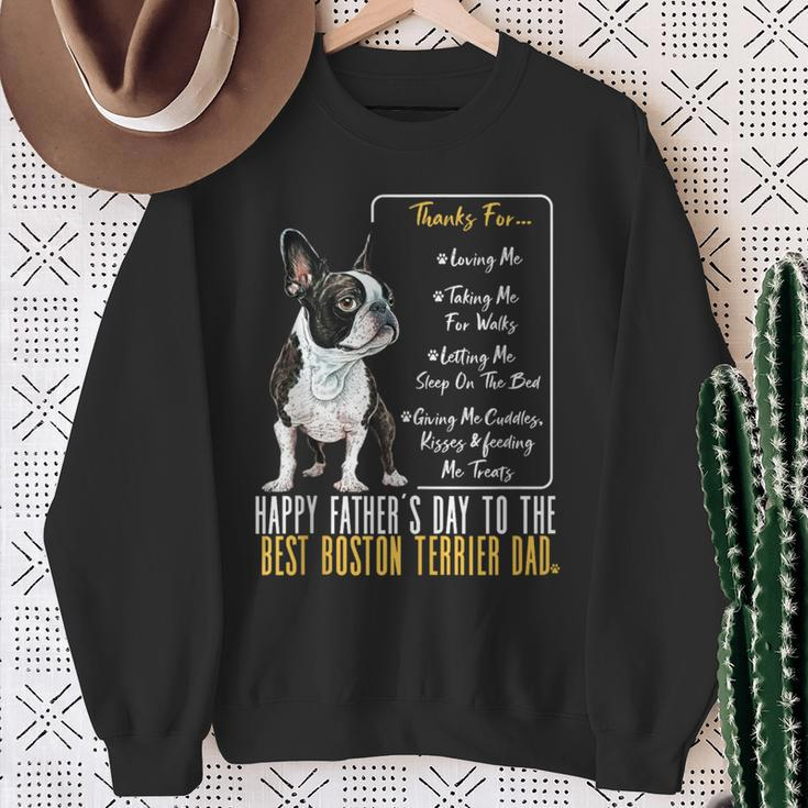 Happy Father’S Day To The Best Boston Terrier Dad Sweatshirt Gifts for Old Women