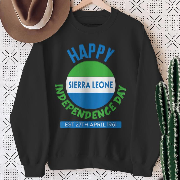 Happy Independence Day Sierra Leone Sierra Leone Flag Sweatshirt Gifts for Old Women